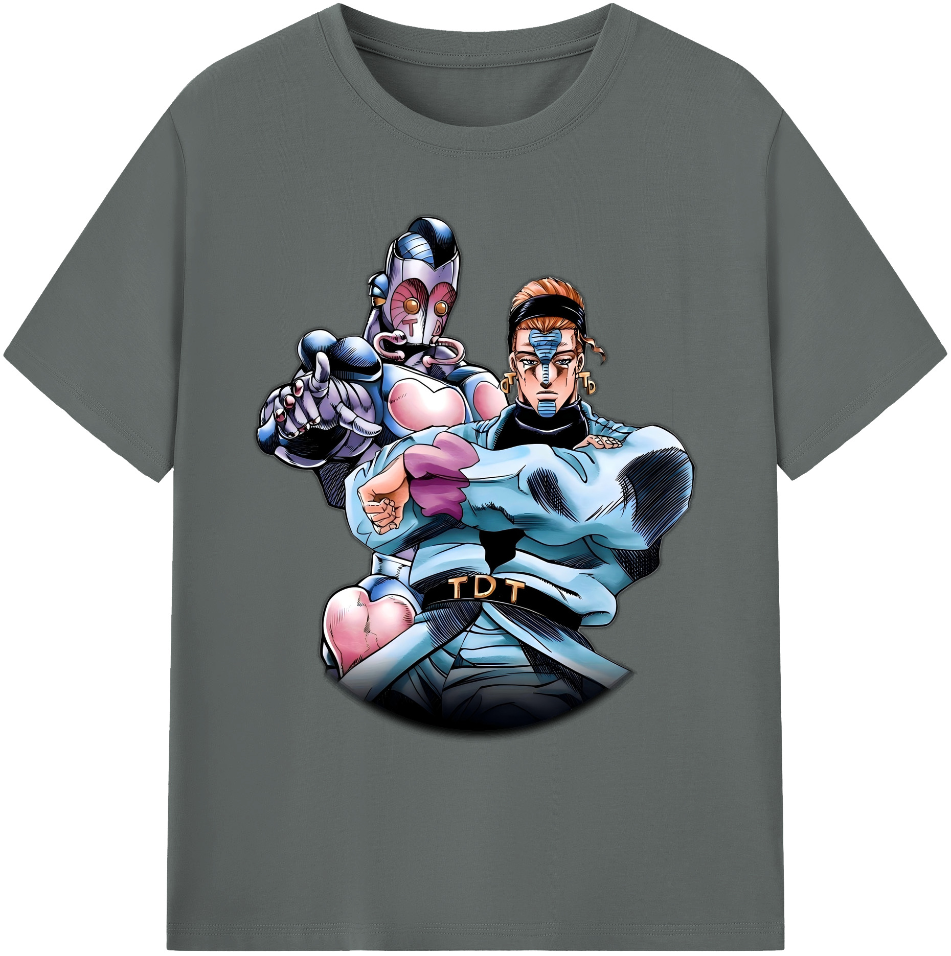 （画像用） ジョジョの奇妙な冒険 ひがしかた じょうすけ JoJo's Bizarre Adventure Higashikata Josuke 綿100％ メンズ半袖Tシャツ｜肌触りやわらか＆通気性